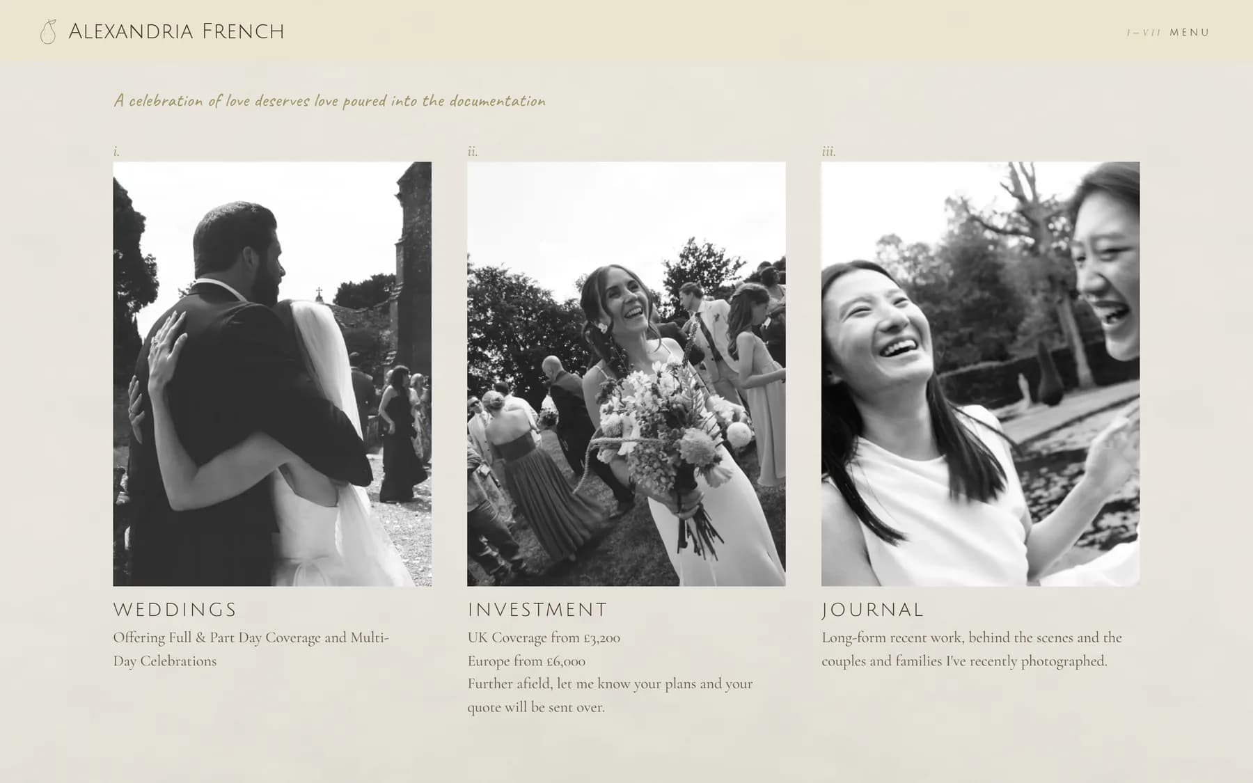 Alexandria French Photography screen 3