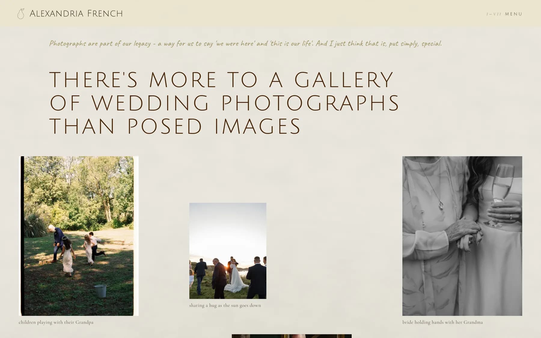 Alexandria French Photography screen 1