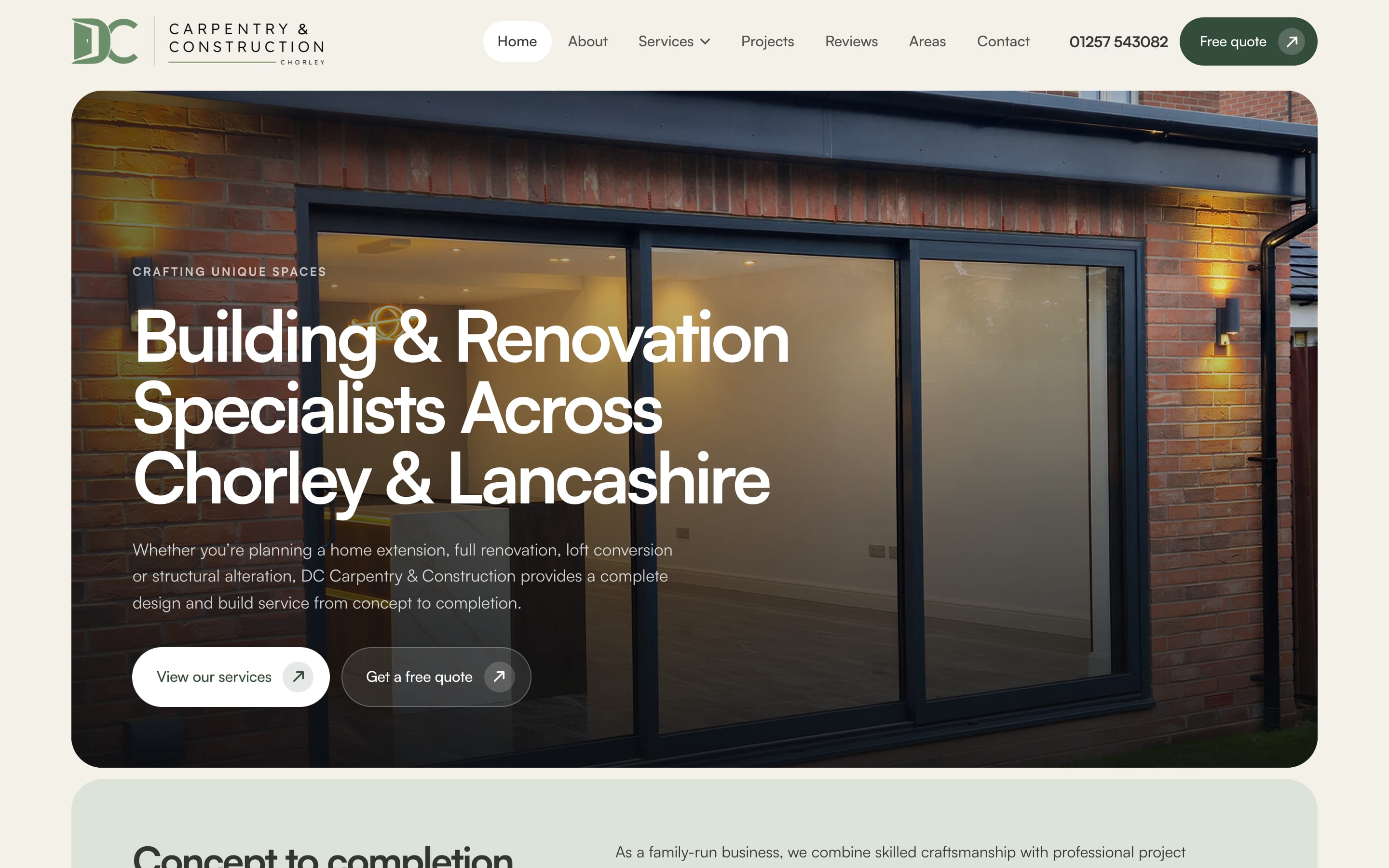 DC Carpentry & Construction — desktop