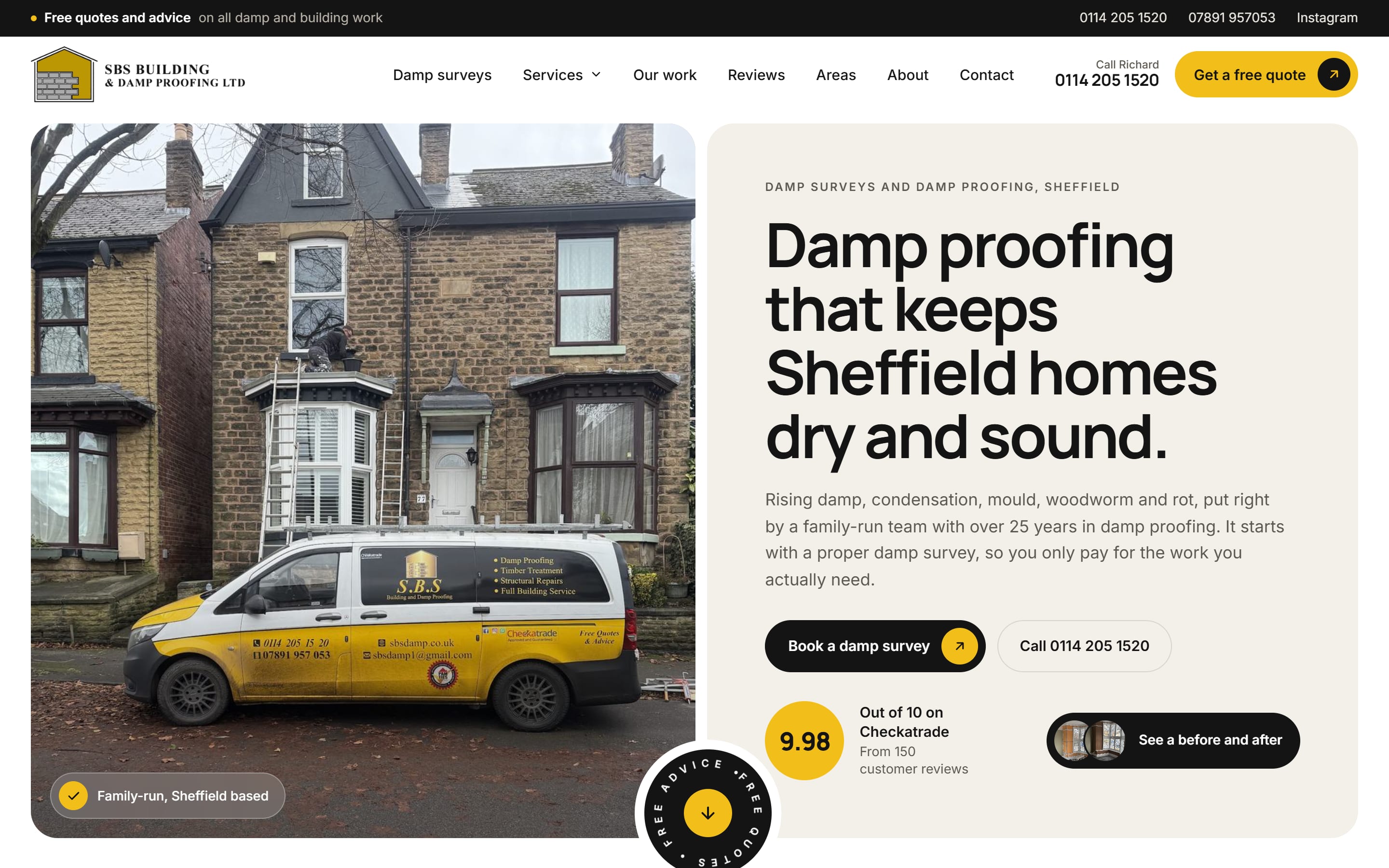 SBS Building & Damp Proofing — desktop